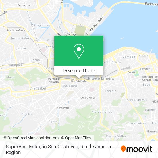 Mapa SuperVia - Estação São Cristovão