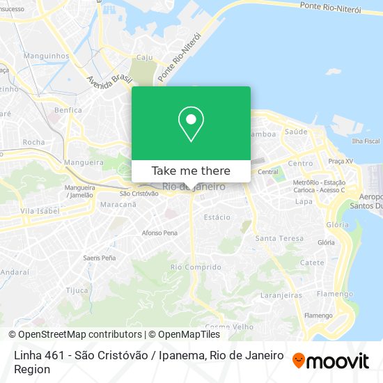 Linha 461 - São Cristóvão / Ipanema map