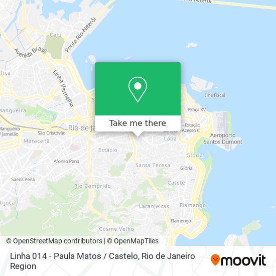Mapa Linha 014 - Paula Matos / Castelo