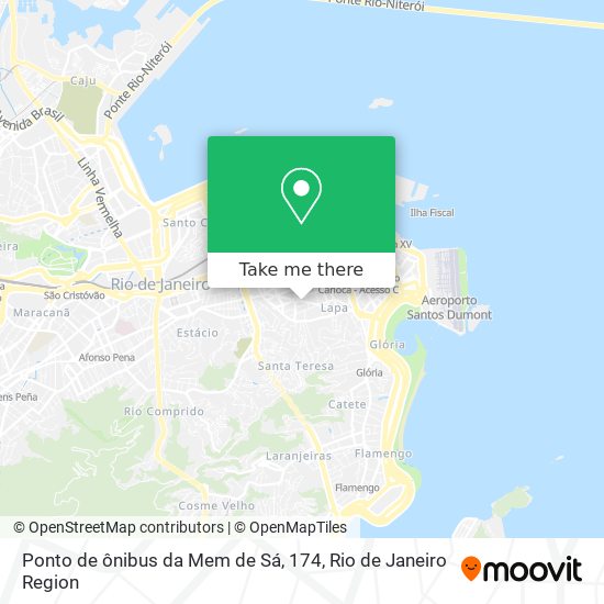 Mapa Ponto de ônibus da Mem de Sá, 174