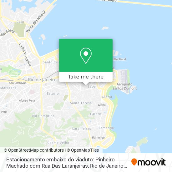 Mapa Estacionamento embaixo do viaduto: Pinheiro Machado com Rua Das Laranjeiras