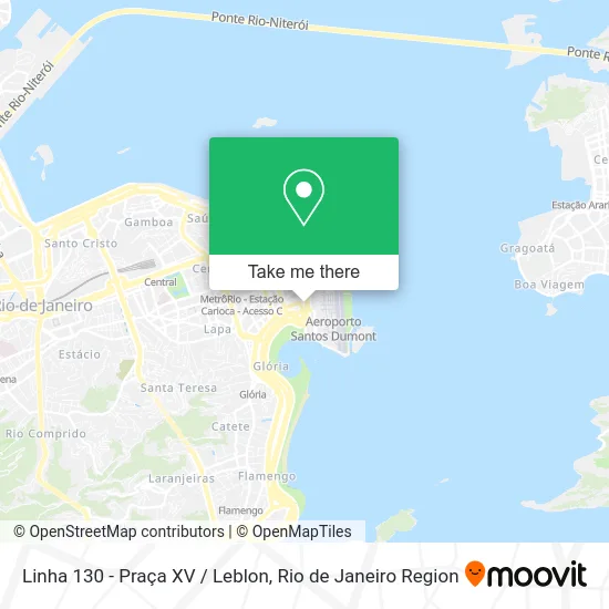 Linha 130 - Praça XV / Leblon map