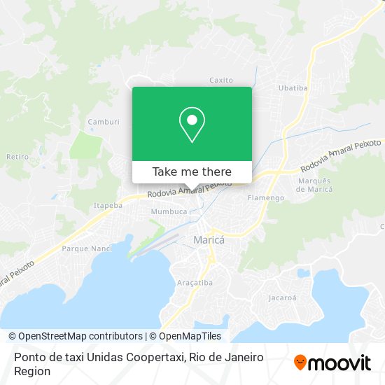 Mapa Ponto de taxi Unidas Coopertaxi