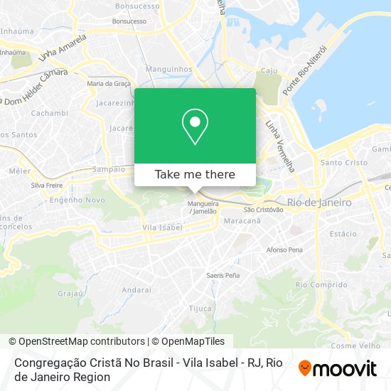 Mapa Congregação Cristã No Brasil - Vila Isabel - RJ