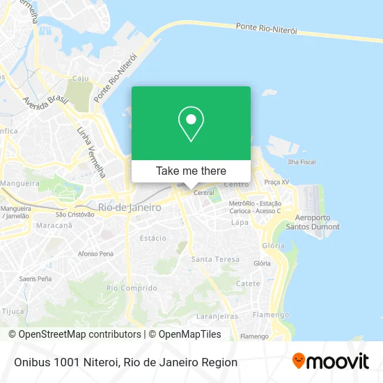 Onibus 1001 Niteroi map