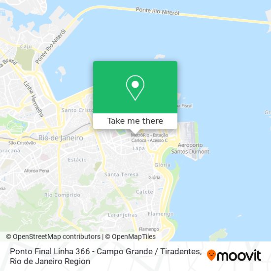 Ponto Final Linha 366 - Campo Grande / Tiradentes map