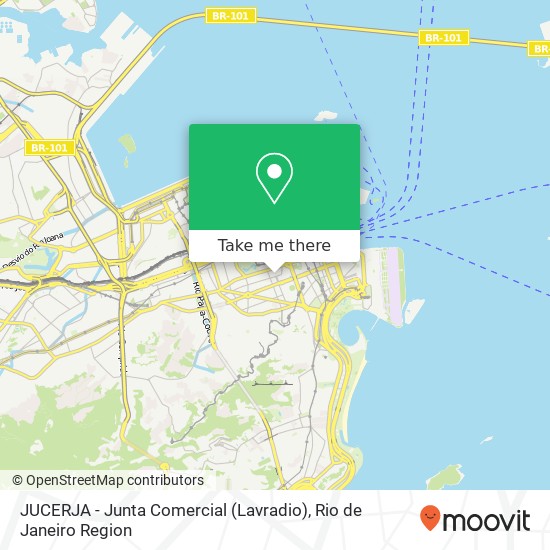 Mapa JUCERJA - Junta Comercial (Lavradio)