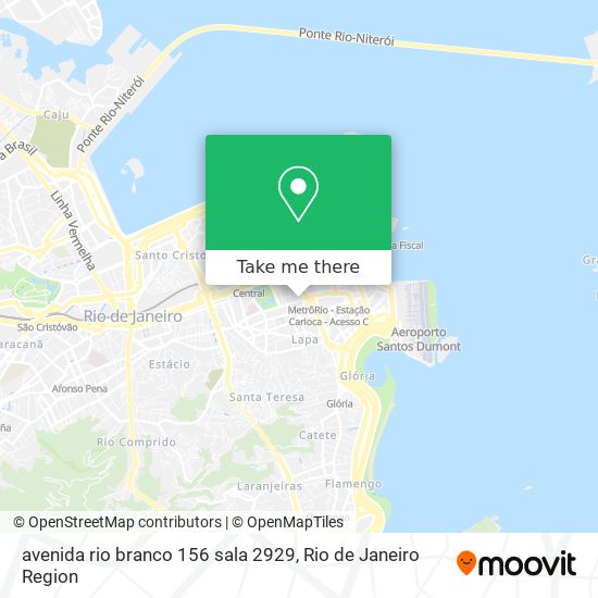 Mapa avenida rio branco 156 sala 2929