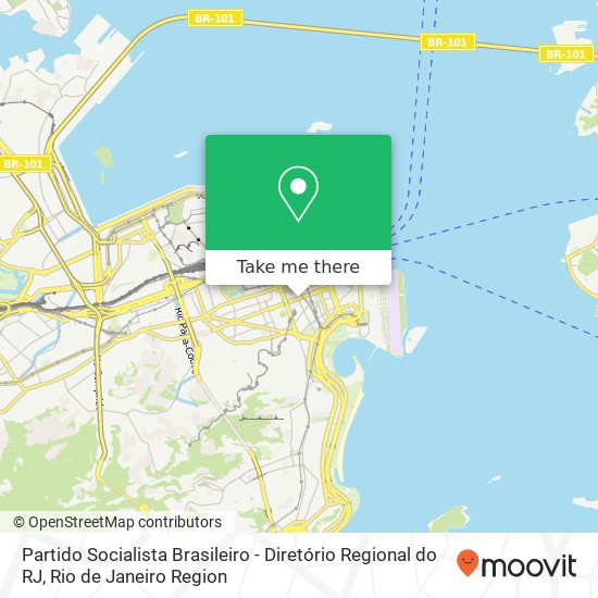 Partido Socialista Brasileiro - Diretório Regional do RJ map