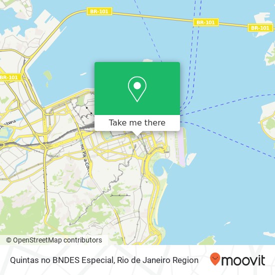 Quintas no BNDES Especial map