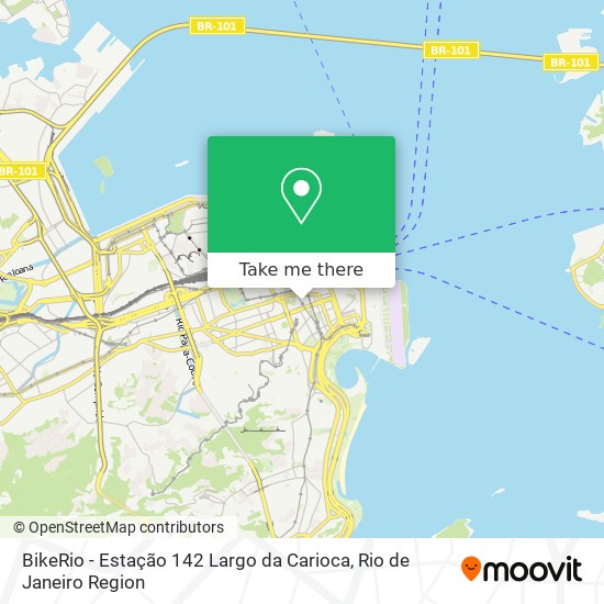 Mapa BikeRio - Estação 142 Largo da Carioca