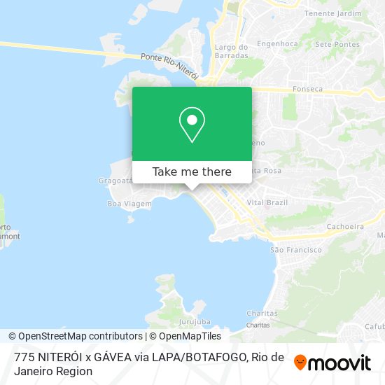 775 NITERÓI x GÁVEA via LAPA / BOTAFOGO map