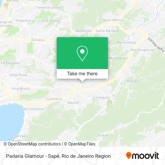 Padaria Glamour - Sapê map