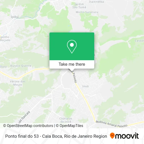 Ponto final do 53 - Cala Boca map