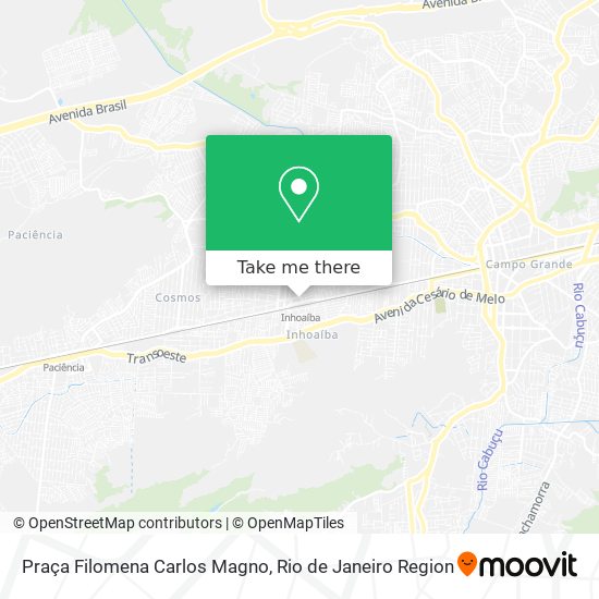 Mapa Praça Filomena Carlos Magno