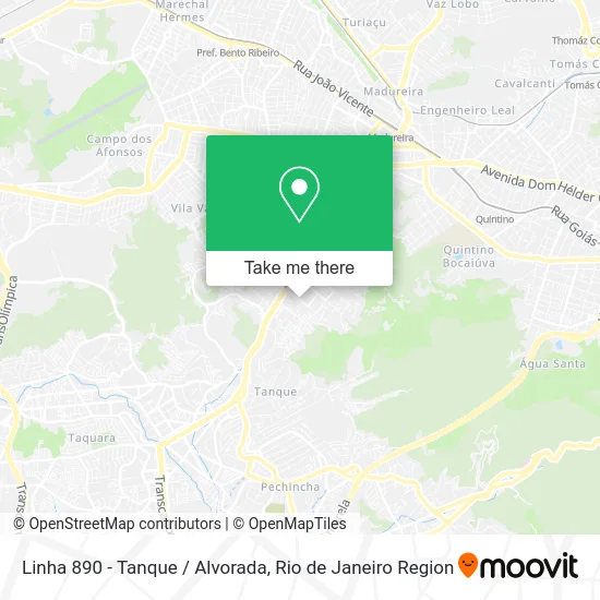 Linha 890 - Tanque / Alvorada map