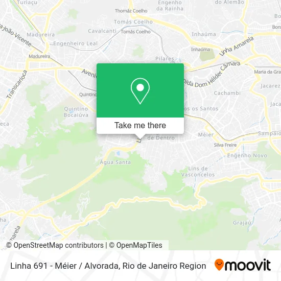 Linha 691 - Méier / Alvorada map
