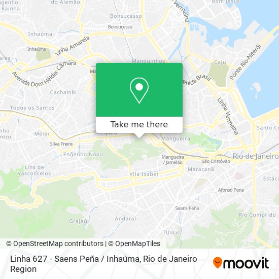 Linha 627 - Saens Peña / Inhaúma map