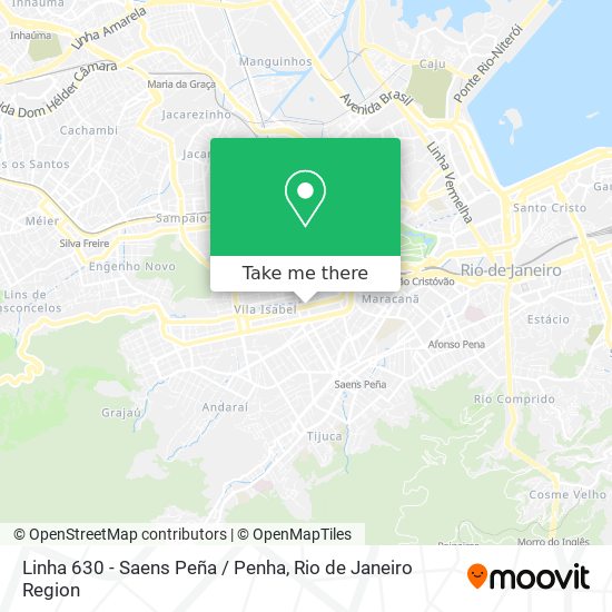 Linha 630 - Saens Peña / Penha map