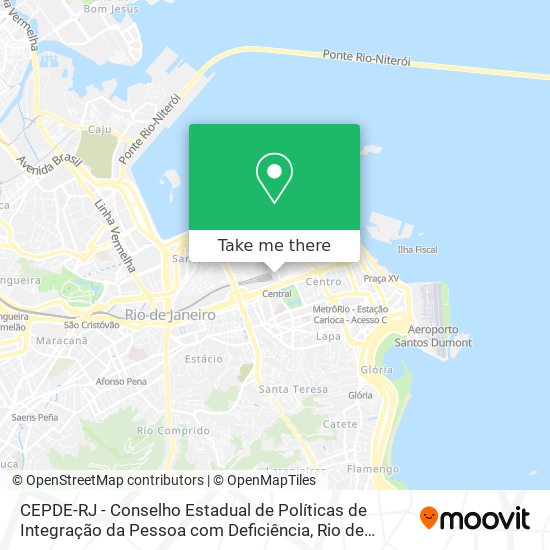 Mapa CEPDE-RJ - Conselho Estadual de Políticas de Integração da Pessoa com Deficiência