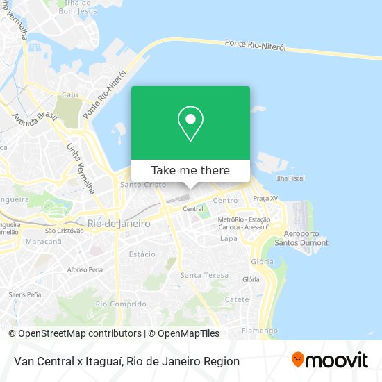 Van Central x Itaguaí map