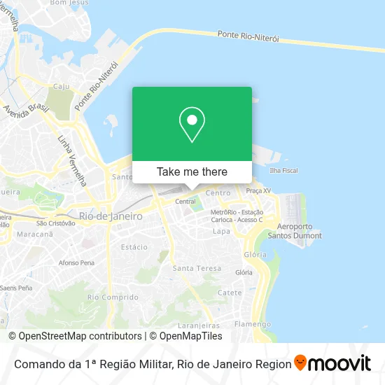 Comando da 1ª Região Militar map
