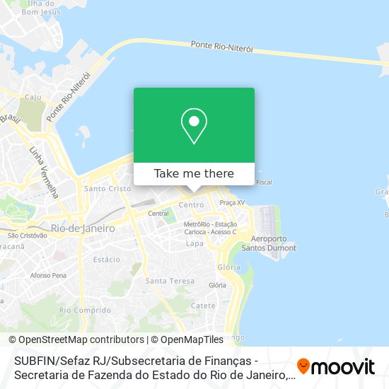 Mapa SUBFIN / Sefaz RJ / Subsecretaria de Finanças - Secretaria de Fazenda do Estado do Rio de Janeiro