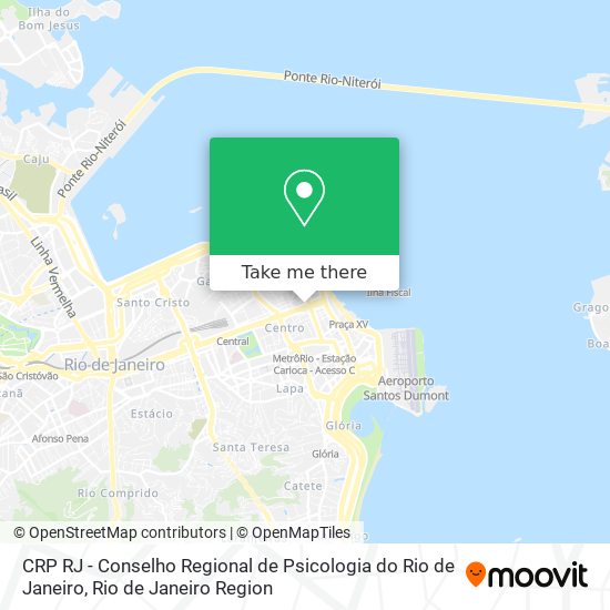 CRP RJ - Conselho Regional de Psicologia do Rio de Janeiro map