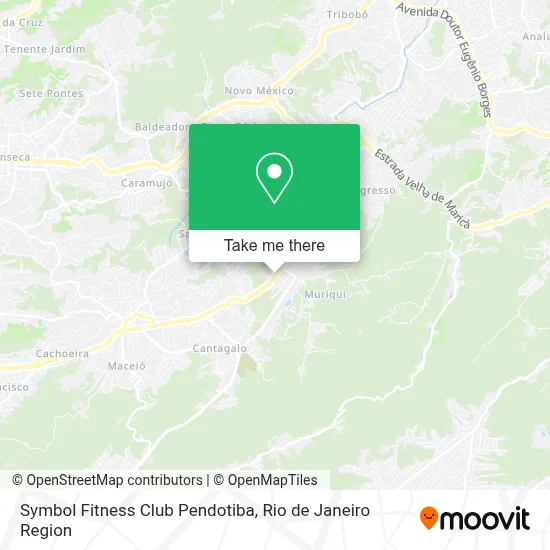 Symbol Fitness Club Pendotiba map
