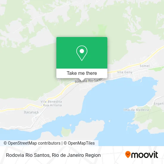 Rodovia Rio Santos map