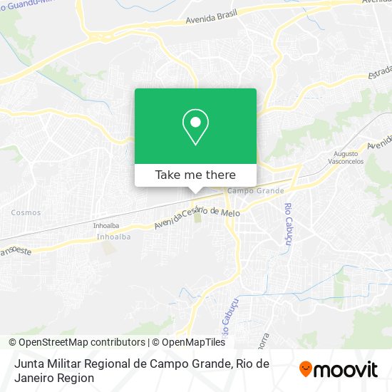 Mapa Junta Militar Regional de Campo Grande