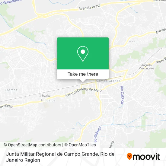 Junta Militar Regional de Campo Grande map