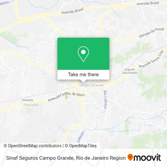 Sinaf Seguros Campo Grande map