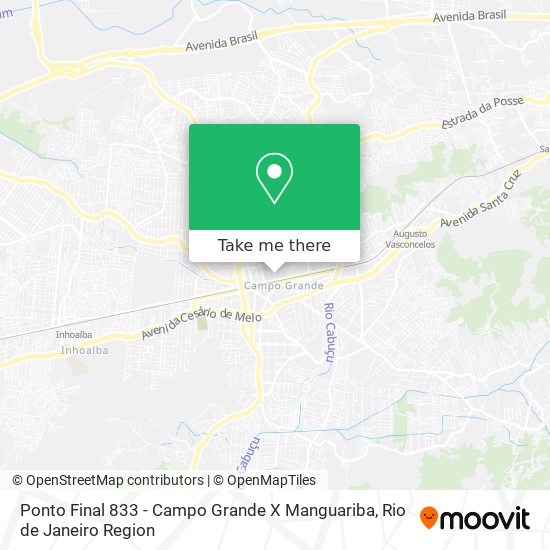 Ponto Final 833 - Campo Grande X Manguariba map