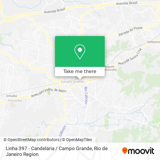 Linha 397 - Candelária / Campo Grande map