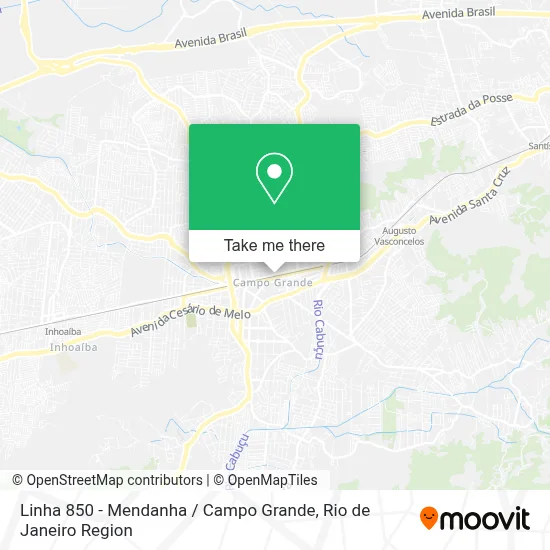 Linha 850 - Mendanha / Campo Grande map