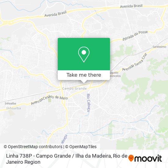 Linha 738P - Campo Grande / Ilha da Madeira map