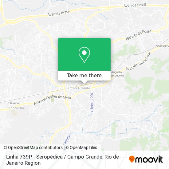 Linha 739P - Seropédica / Campo Grande map