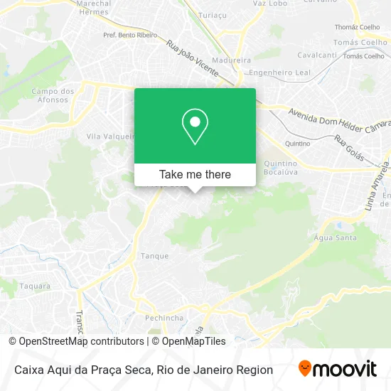 Caixa Aqui da Praça Seca map