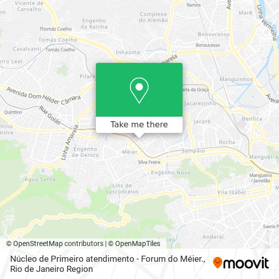 Mapa Núcleo de Primeiro atendimento - Forum do Méier.