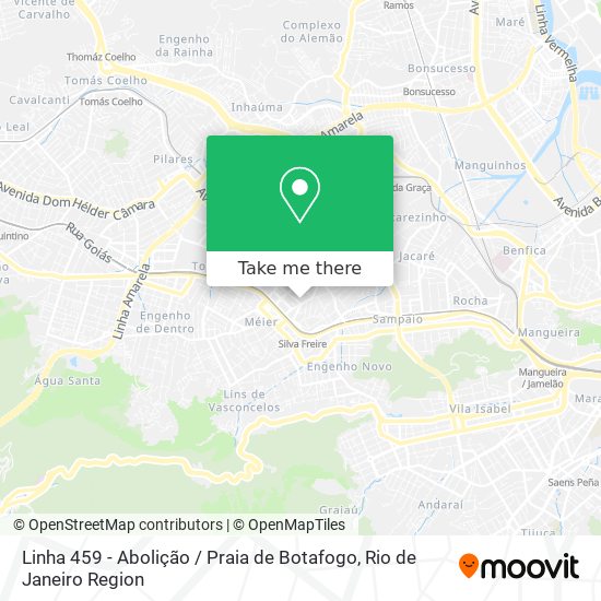 Linha 459 - Abolição / Praia de Botafogo map