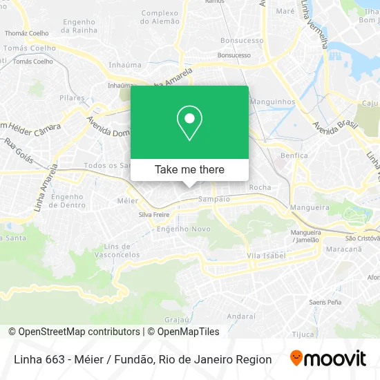 Linha 663 - Méier / Fundão map
