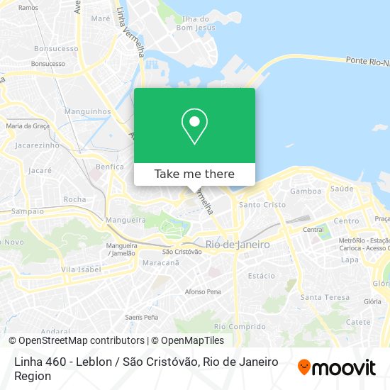 Linha 460 - Leblon / São Cristóvão map