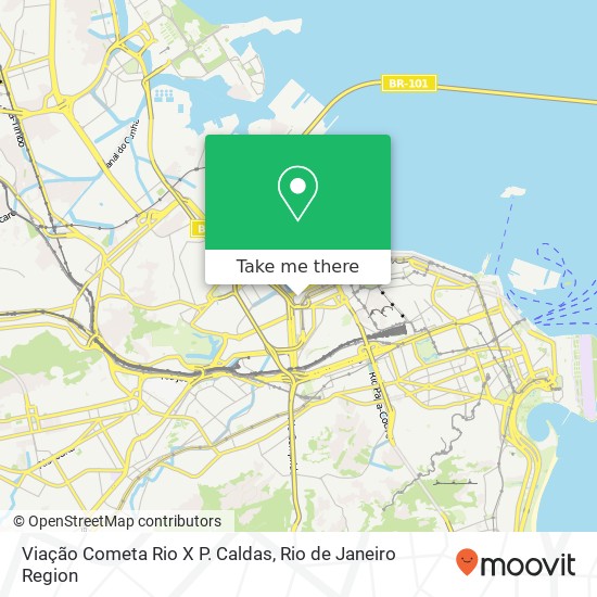 Viação Cometa Rio X P. Caldas map