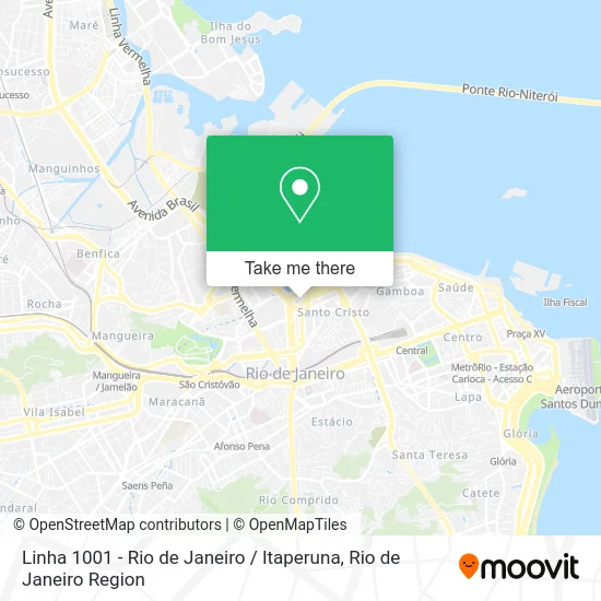 Linha 1001 - Rio de Janeiro / Itaperuna map