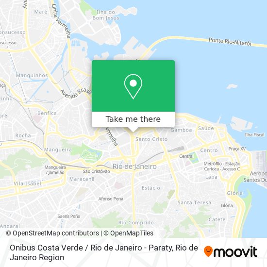 Onibus Costa Verde / Rio de Janeiro - Paraty map