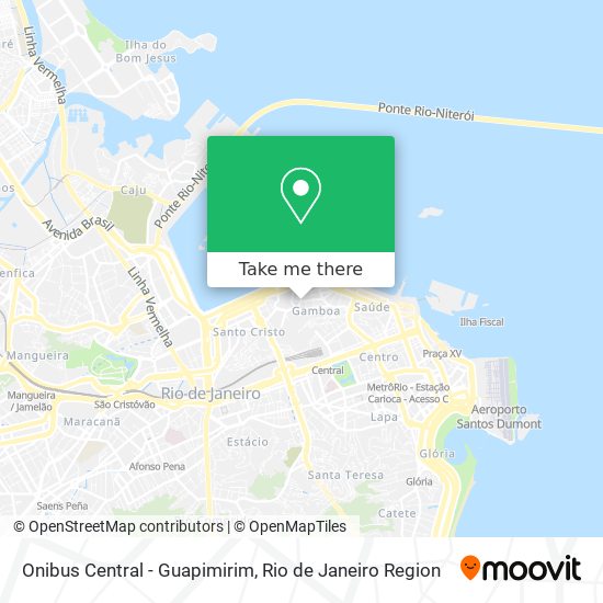 Mapa Onibus Central - Guapimirim