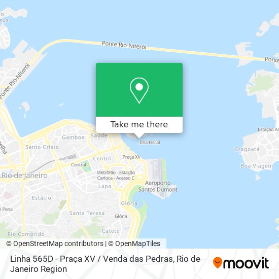 Linha 565D - Praça XV / Venda das Pedras map