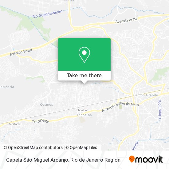 Mapa Capela São Miguel Arcanjo