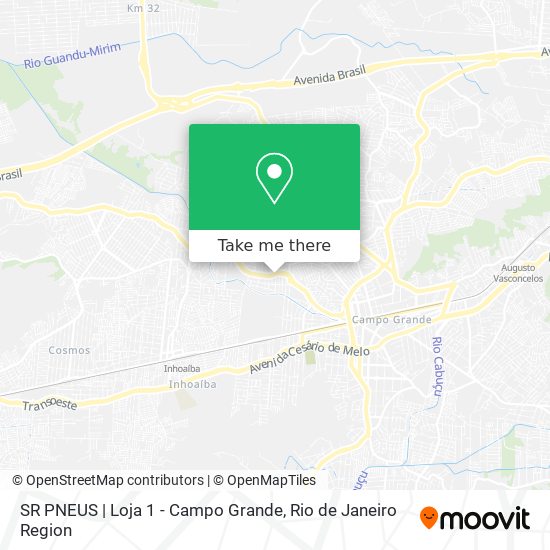 SR PNEUS | Loja 1 - Campo Grande map